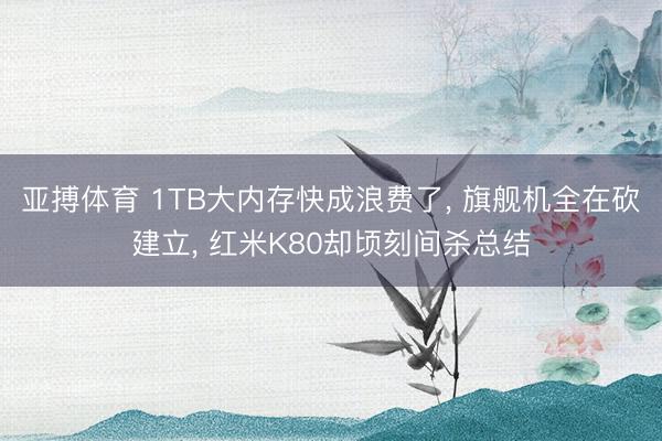 亚搏体育 1TB大内存快成浪费了， 旗舰机全在砍建立， 红米K80却顷刻间杀总结