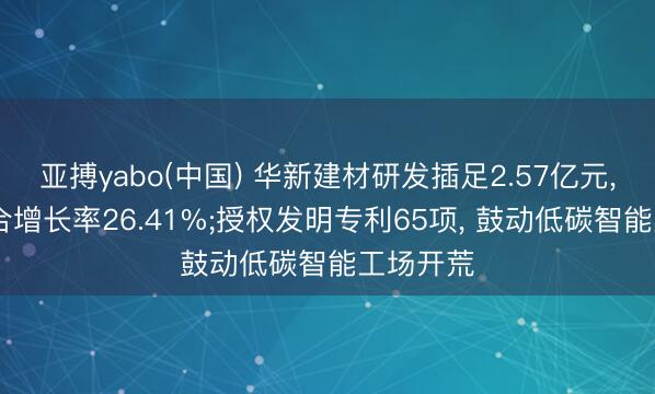 亚搏yabo(中国) 华新建材研发插足2.57亿元， 五年复合增长率26.41%;授权发明专利65项， 鼓动低碳智能工场开荒