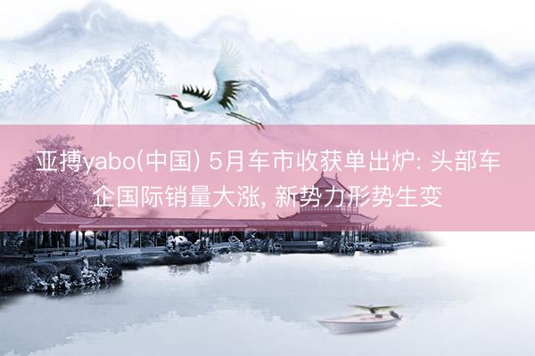 亚搏yabo(中国) 5月车市收获单出炉: 头部车企国际销量大涨, 新势力形势生变