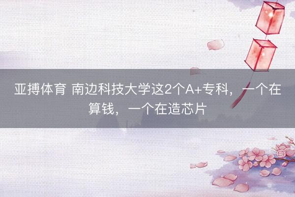 亚搏体育 南边科技大学这2个A+专科，一个在算钱，一个在造芯片