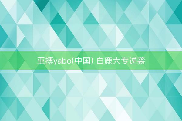 亚搏yabo(中国) 白鹿大专逆袭
