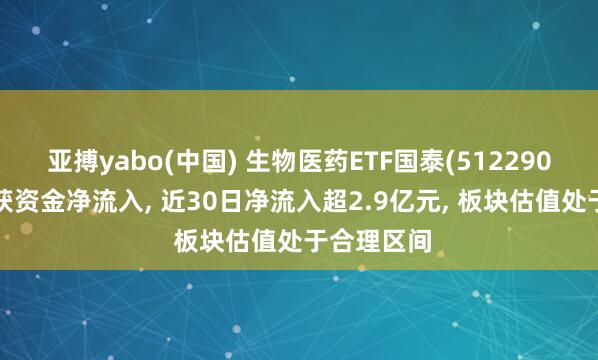 亚搏yabo(中国) 生物医药ETF国泰(512290)推敲2日获资金净流入， 近30日净流入超2.9亿元， 板块估值处于合理区间